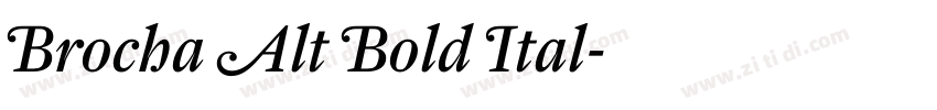 Brocha Alt Bold Ital字体转换